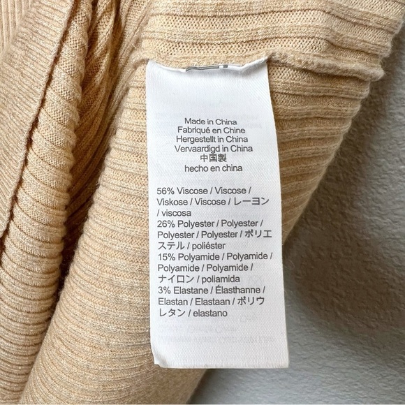 J. Crew Tan Ribbed Knit Women’s Tank Swing Sweater Dress Sz 2X - Picture 5 of 9